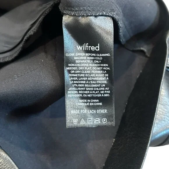 Aritzia Wilfred Dakota Black Vegan Leather Mini Skirt Size 4 - Picture 7 of 8